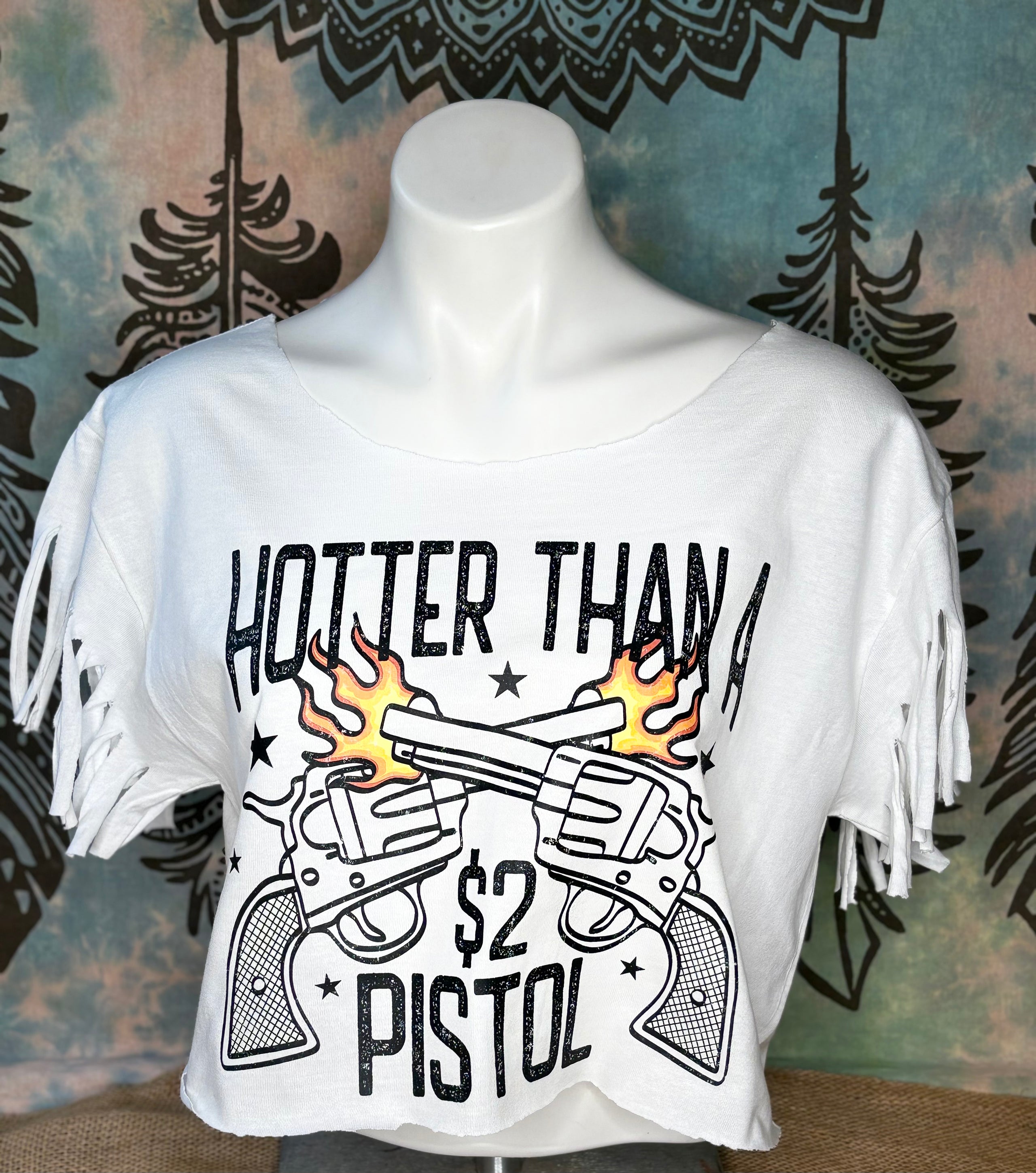 Medium Fringed Crop Top